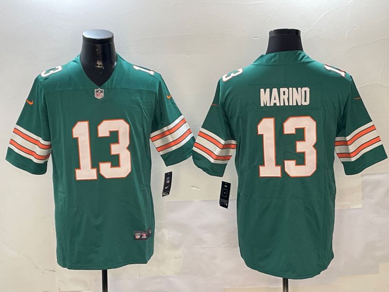 Men Miami Dolphins #13 Marind Green Second generation 2024 Nike Limited NFL Jersey style 1